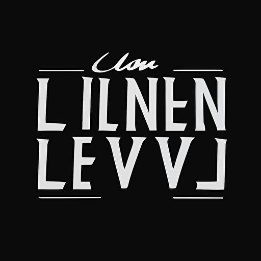very simple iconic logo with the "LiveIn", black vector, on white background