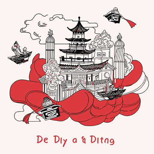 let go and do your duty dharma vector illustration drawing sketch line illustrator ink pen::