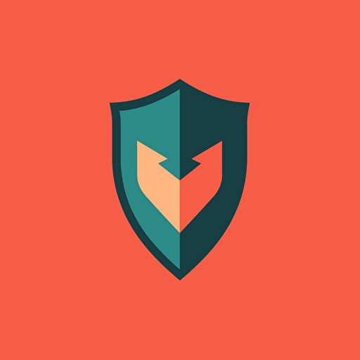 sheild vector logo, minimal, simple, flat