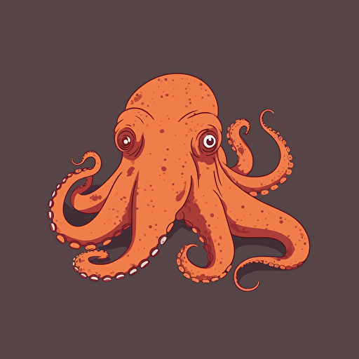 giant pacific octopus, minimalist, vector