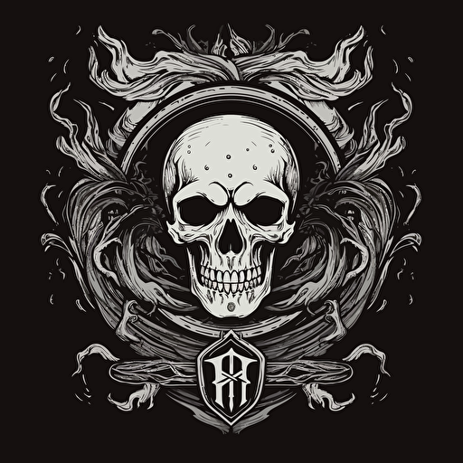 a logo that says "Wretched Raiment" in a vector style, horror elements, high quality, simple,