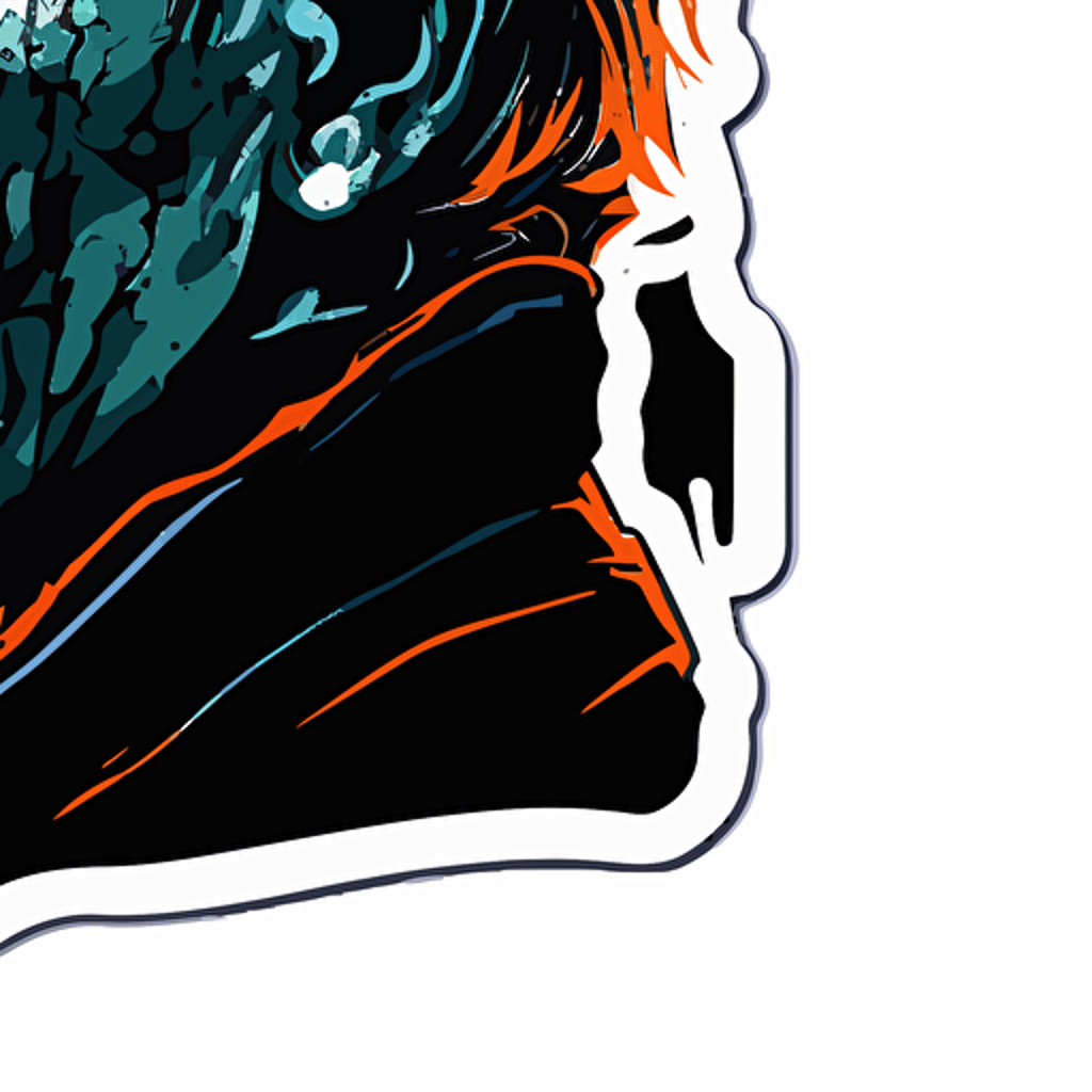 michael myers sticker, vector, vivid color