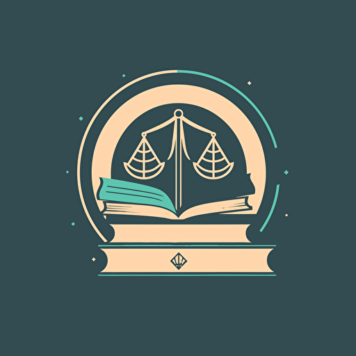 vector flat legal knowledge logo