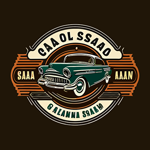 classic auto shop vector logo