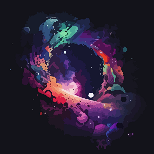 vector art colorful, galaxy