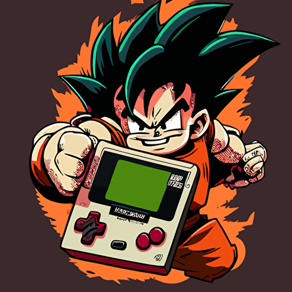 scouter dragon ball vectorial style mobile videogame