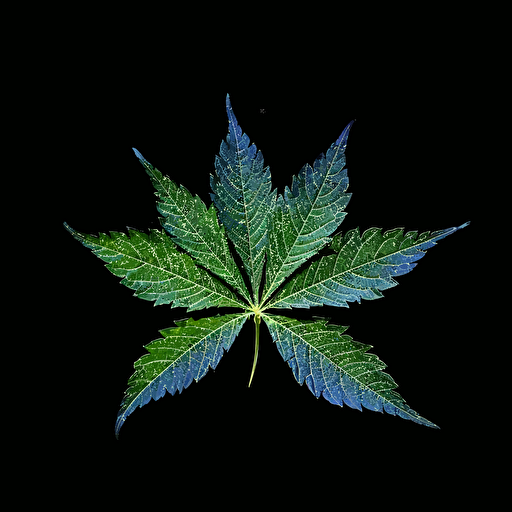 green marijuana leaf close up isolated on black background vector of marijuana leaf with nine points, in the style of 32k uhd, ai weiwei, irving penn, stockphoto, stock photo, nonrepresentational