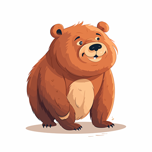 bear, detailed, cartoon style, 2d clipart vector, creative and imaginative, hd, white background