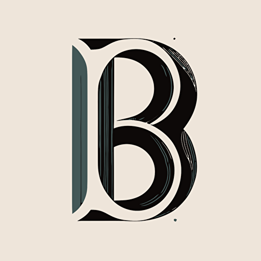 a minimalist vector logo of the letter B
