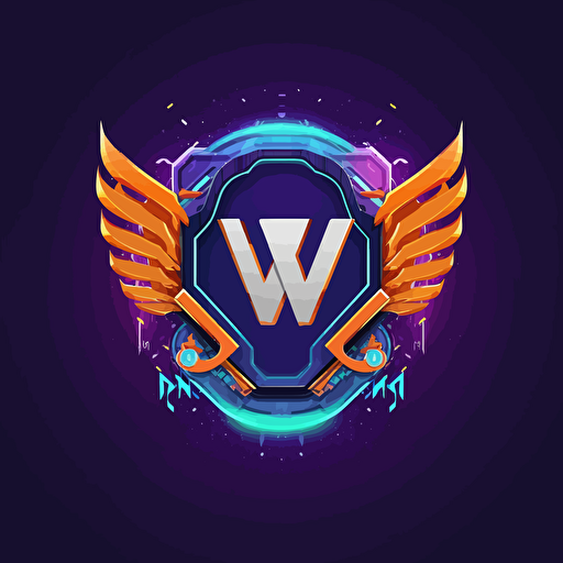 vector logo of tech company containing letters V and W