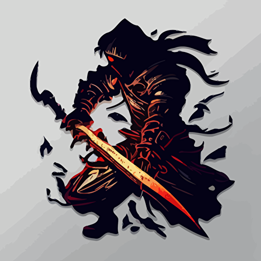 Shadow fighter, sticker, vector file,