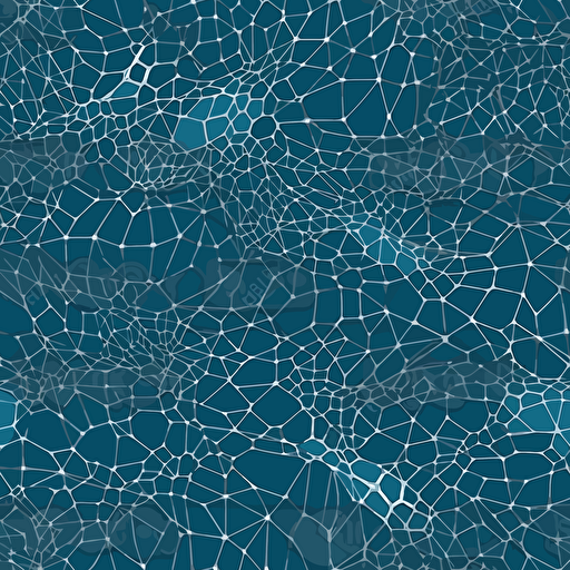 an interconected network of neurons, vectorized, blue color palette