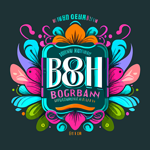 Vector logo of cosmetic brand named "Born 16", colourful, lively