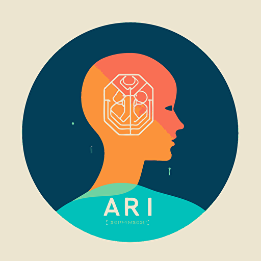 logo for AI interest group, vector art, flat color