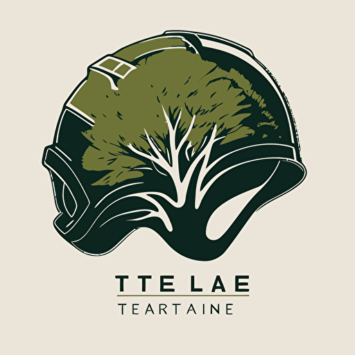 tree helmet vector logo
