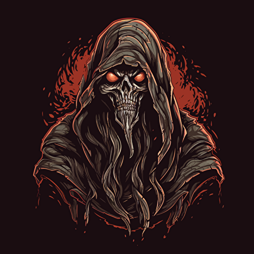a logo that says "Wretched Raiment" in a vector style, horror elements, high quality, simple,