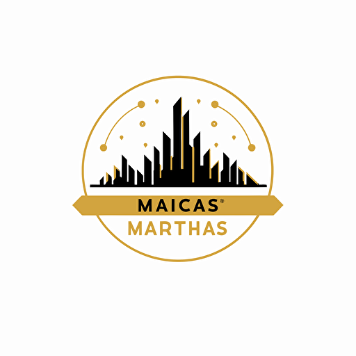 Midas touch of data analytics logo, success, capital management, data management, AI, minimalist, vector, white background