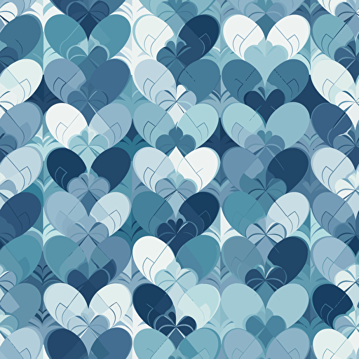 vector hearts , two shade of blue