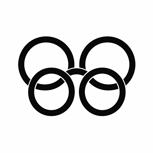 A lettermark of letters OPC the letters OPC must be the same size and no other letter should be visible, logo for olympic game in a big sport field, eycatching black and white, vector, simple