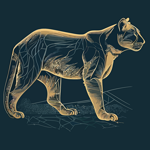 vector illustration, Nittany Lion, detailed