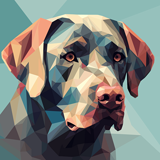 flat vector art of abstract labrador