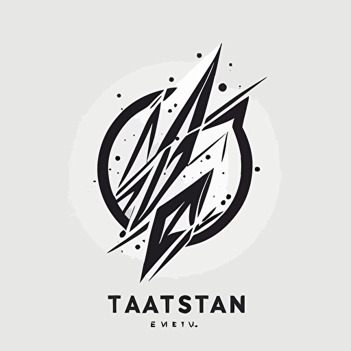 vector style logo minimal design white background