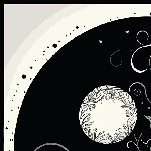 black line zentangle art vector