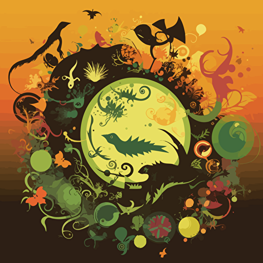 2d, abstract, vector quality, snakes, lizards, eye of newt, frogs, toads, bats, rats, spiders, snail, praying mantis, ants, pill bug, butterflies, flowers, grass, rocks, trees, witches cauldron, summer colors,