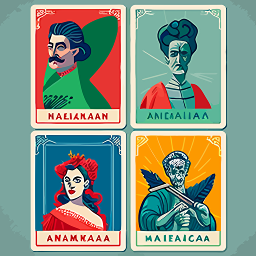 modern loteria cards vectorial style