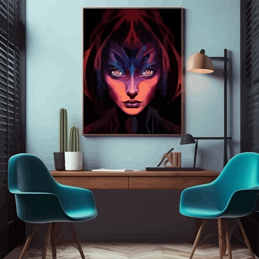 I always feel like someone is watching me, movie poster style, dark academia, acrylics, vector art, digital illustration, zoomed in horror,