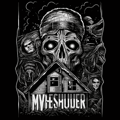 Murder House,Horror, VHS Horror, VHS, Sticker, 80s vhs cover, 80s horror comic art, Vector