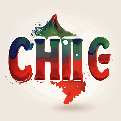 chile in lettering, 2d, vector
