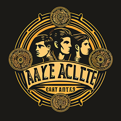 a craft beer band based on the band Arctic Monkeys, logo, vector style, highly detailed