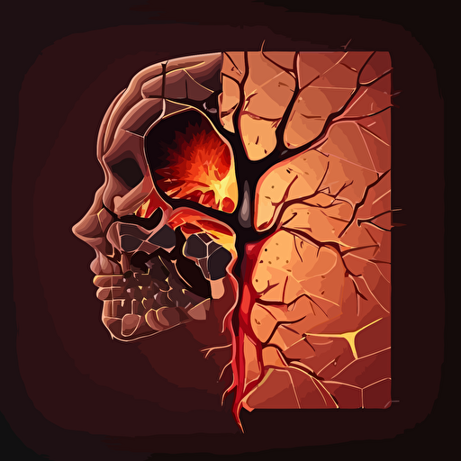 healing scar tissue vector