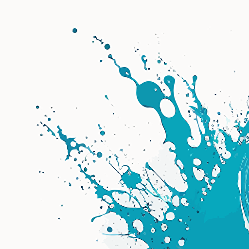 simple one color water splash vector, 2d