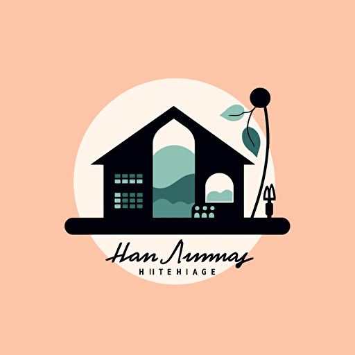 Modern logo for home cleaning business, minimilistic, use of negative space, HD, photorealistc, vector image.