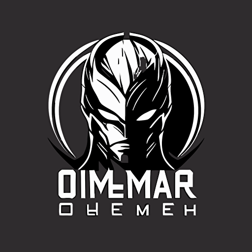 logo design for an online comic store, minimalist, vector, black, silver, omega