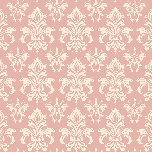 Wallpaper pattern vector image fleur de lis gold and light dusty pink colors