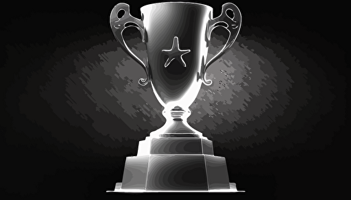 a playstation platinum trophy in bright light, vector art, simple, no background