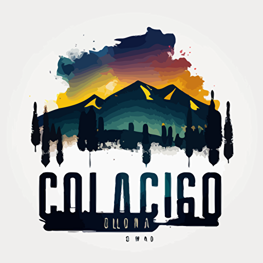 colorado skyline logo, simple, vector