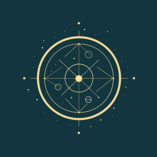 Minimalist astrology consultancy logo, Apple Inc.-style simplicity, sun, moon, stars elements, esoteric symbolism, vector illustration, Adobe Illustrator