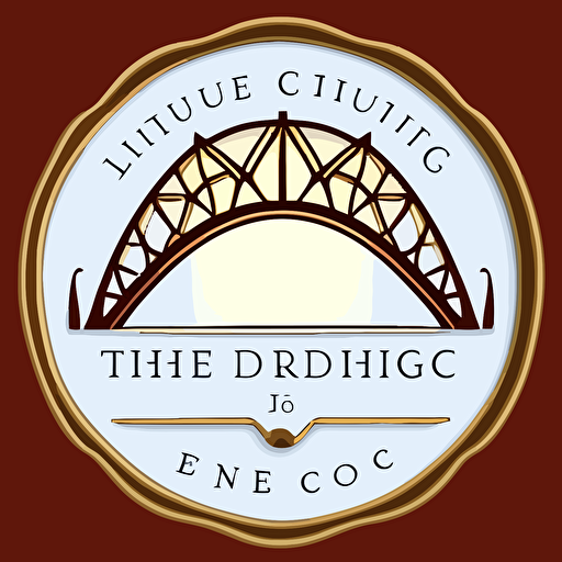 logo for a life coaching business called Bridge to the Divine, vector drawing