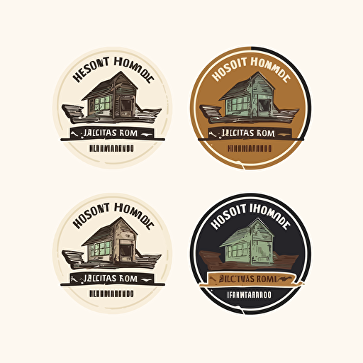 logo for a home restoration company vector sticker white background