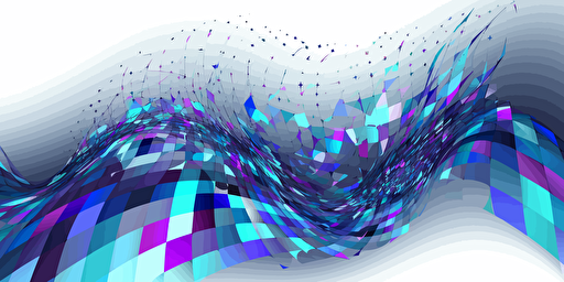 abstract vector image of deep learning purple blue green