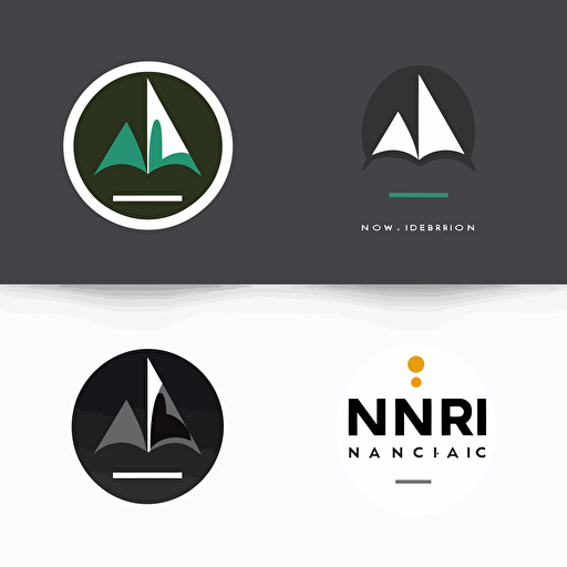 NRCN logo design, flat, modern, minimal, vector logo,