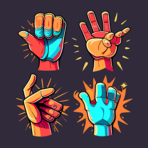 vector cartoon hands