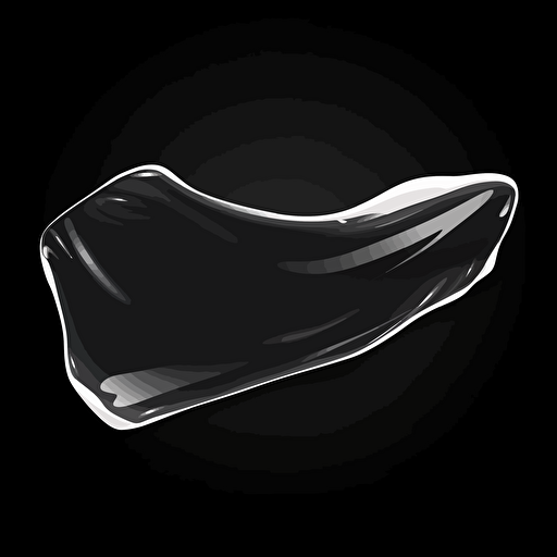sticker, modern, clean, slick, piece of gum, contour, vector, black background