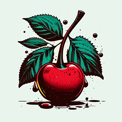 vector logo art cherry simple Reductionism