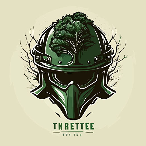 tree helmet vector logo
