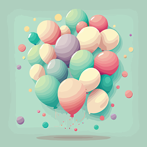 pastel balloons, vector